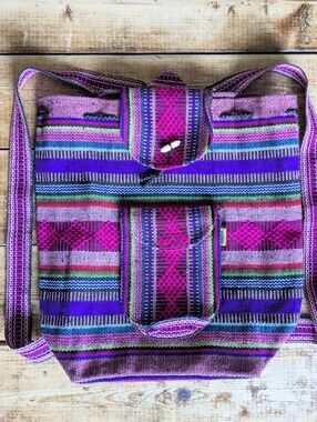 Pinzon 100% Cotton Handmade Mexican Blanket Backpack
